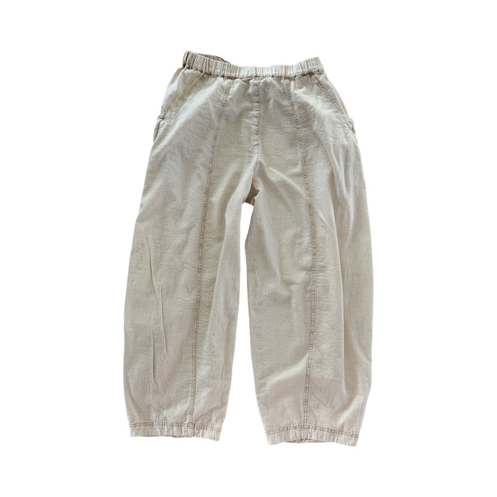 Free People High Road Barrel Linen Blend Pant Size L - Picture 4 of 7